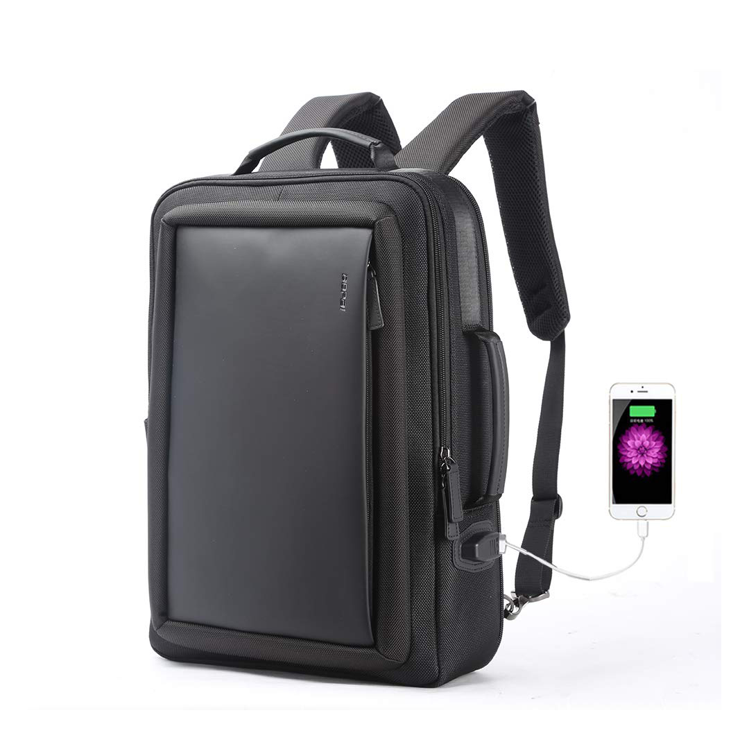 Travel Commuting Commuting Business Trip Popularity high School Student TangFeii Backpack Mens Leather Waterproof Large Capacity Black Innovation Design Backpack! 